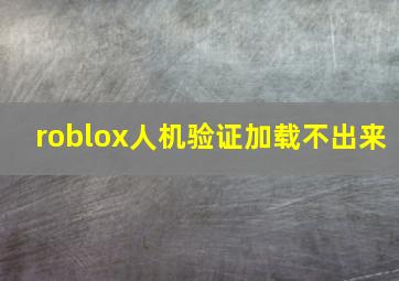 roblox人机验证加载不出来