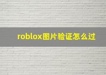 roblox图片验证怎么过