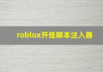 roblox开挂脚本注入器