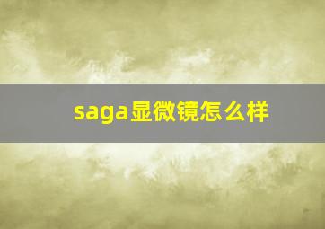 saga显微镜怎么样