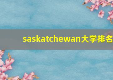 saskatchewan大学排名