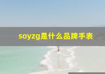 soyzg是什么品牌手表