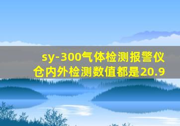 sy-300气体检测报警仪仓内外检测数值都是20.9