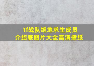 tf战队绝地求生成员介绍表图片大全高清壁纸