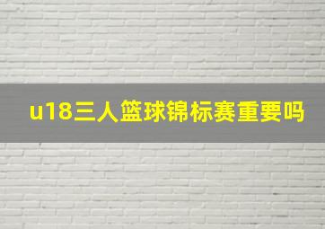 u18三人篮球锦标赛重要吗