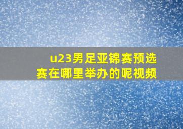 u23男足亚锦赛预选赛在哪里举办的呢视频