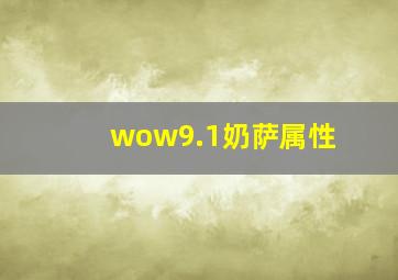 wow9.1奶萨属性