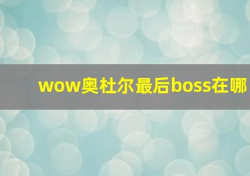 wow奥杜尔最后boss在哪