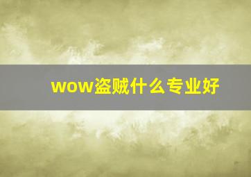 wow盗贼什么专业好