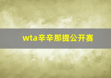 wta辛辛那提公开赛