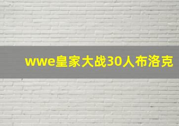 wwe皇家大战30人布洛克