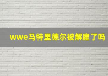 wwe马特里德尔被解雇了吗