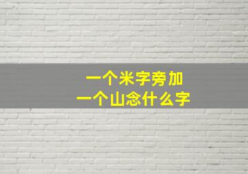 一个米字旁加一个山念什么字