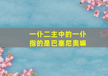 一仆二主中的一仆指的是巴塞尼奥嘛