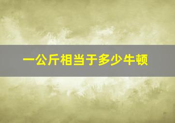 一公斤相当于多少牛顿