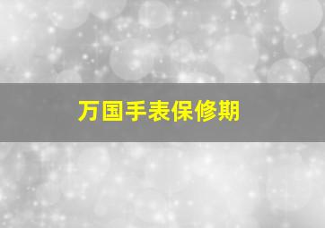 万国手表保修期