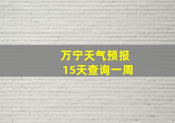 万宁天气预报15天查询一周