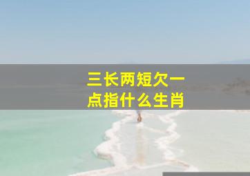 三长两短欠一点指什么生肖