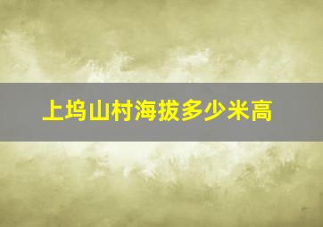 上坞山村海拔多少米高