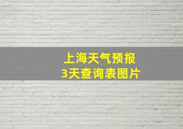 上海天气预报3天查询表图片