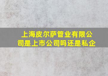 上海皮尔萨管业有限公司是上市公司吗还是私企