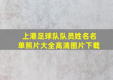 上港足球队队员姓名名单照片大全高清图片下载