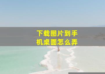 下载图片到手机桌面怎么弄