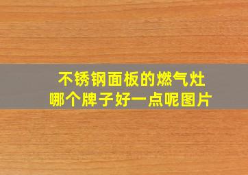 不锈钢面板的燃气灶哪个牌子好一点呢图片