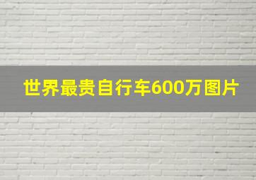 世界最贵自行车600万图片