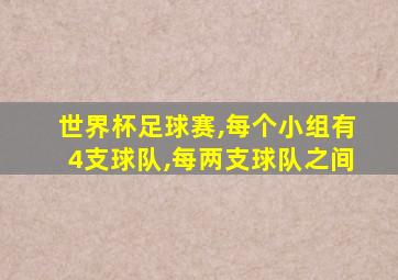 世界杯足球赛,每个小组有4支球队,每两支球队之间