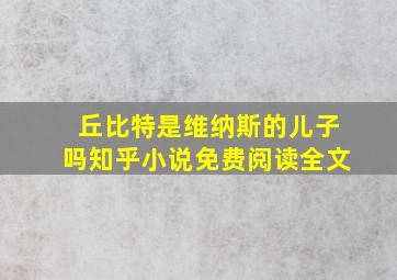 丘比特是维纳斯的儿子吗知乎小说免费阅读全文