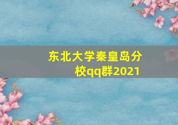 东北大学秦皇岛分校qq群2021