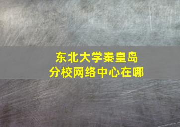 东北大学秦皇岛分校网络中心在哪