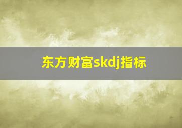 东方财富skdj指标