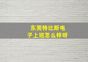 东莞特比斯电子上班怎么样呀