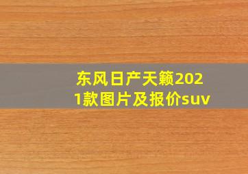 东风日产天籁2021款图片及报价suv