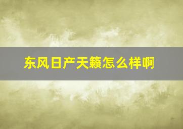 东风日产天籁怎么样啊