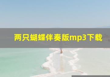 两只蝴蝶伴奏版mp3下载