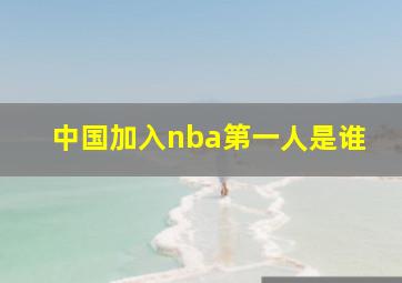 中国加入nba第一人是谁