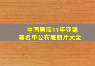 中国男篮11年亚锦赛名单公布表图片大全