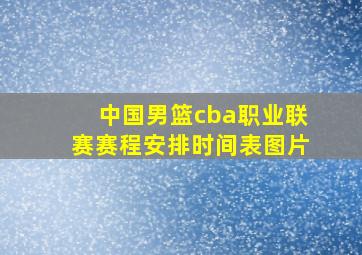 中国男篮cba职业联赛赛程安排时间表图片