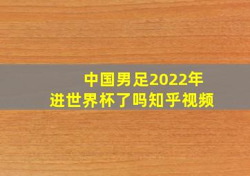 中国男足2022年进世界杯了吗知乎视频