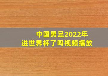 中国男足2022年进世界杯了吗视频播放