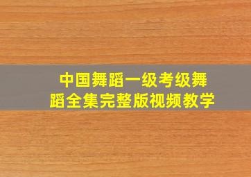 中国舞蹈一级考级舞蹈全集完整版视频教学