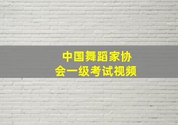 中国舞蹈家协会一级考试视频