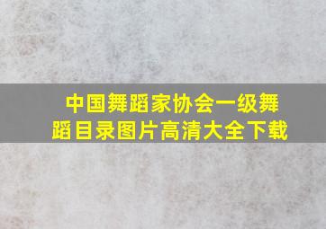 中国舞蹈家协会一级舞蹈目录图片高清大全下载