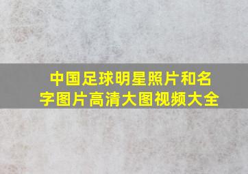 中国足球明星照片和名字图片高清大图视频大全