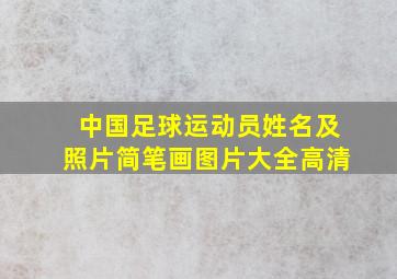 中国足球运动员姓名及照片简笔画图片大全高清