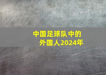 中国足球队中的外国人2024年