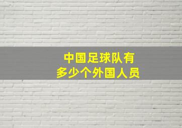 中国足球队有多少个外国人员